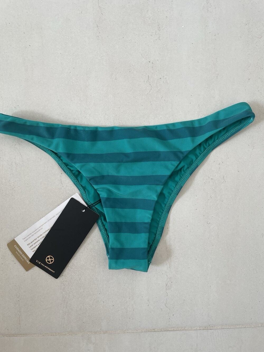 VIX Swim Bikini Bottom Harmonie Yacht Striped Nautical Quiet Luxury FLAW